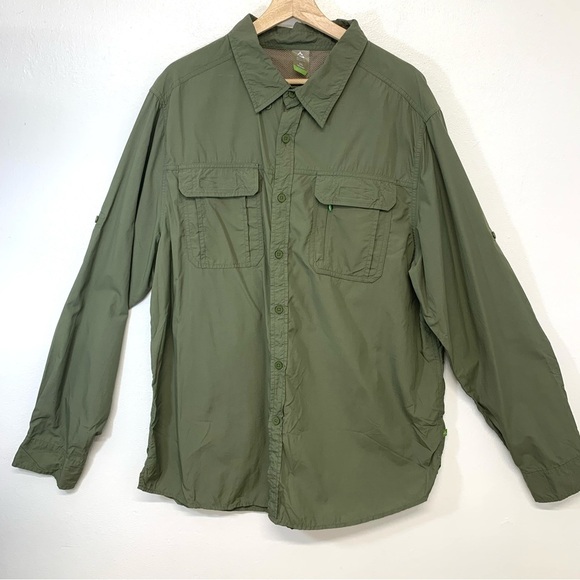 Alpine Design Shirt Tech‎ Series XXL  Men Long Roll Tab Button Up Pockets Vented - Picture 1 of 8